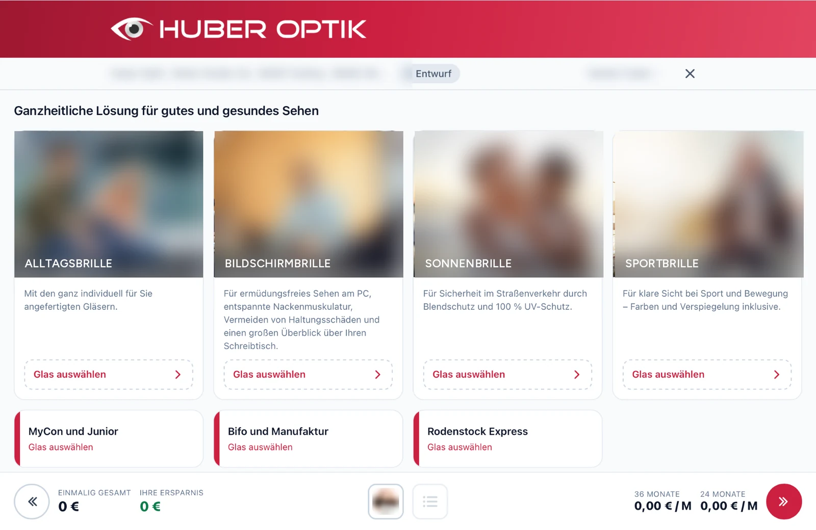 Dieselbe App im Auftritt eines Kundengeschäfts